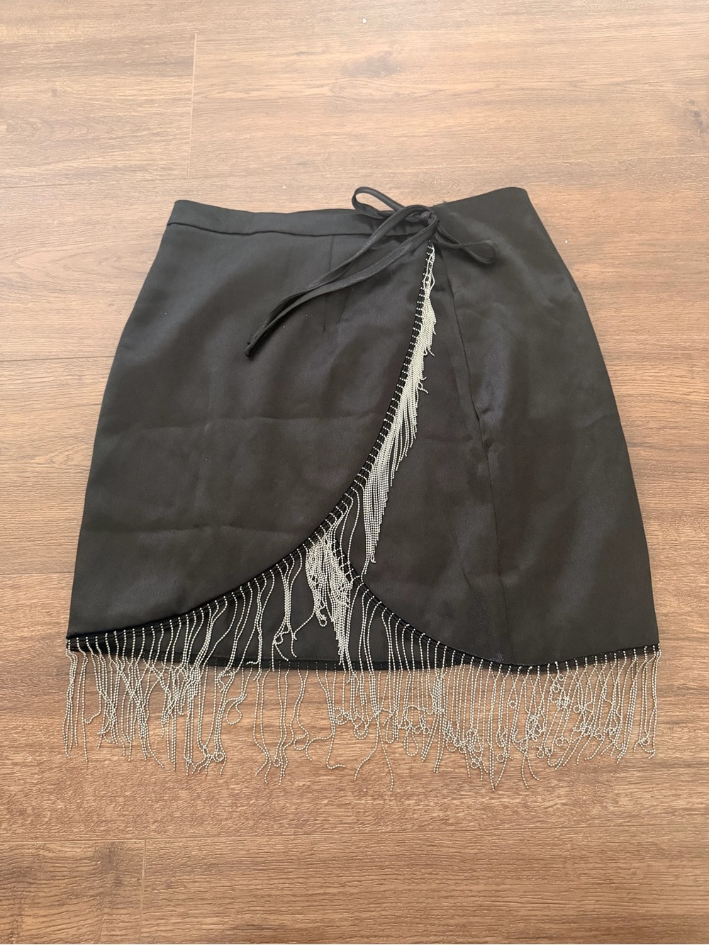 Black fringe skirt Super down